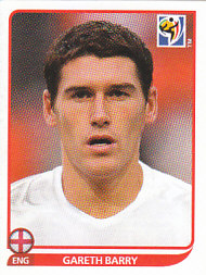 Gareth Barry England samolepka Panini World Cup 2010 #194